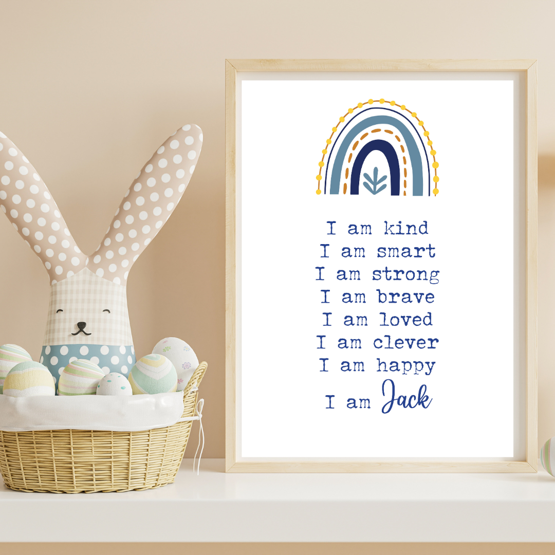 Child's Affirmation / I Am Print Different Colours