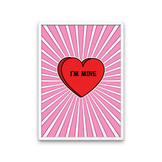 I'm Mine Retro Print