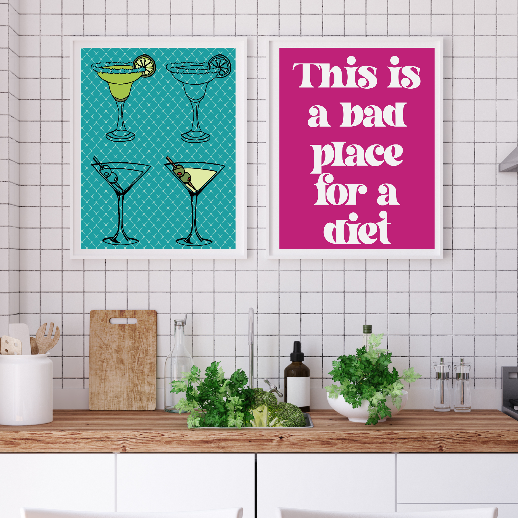 Retro Cocktail Print