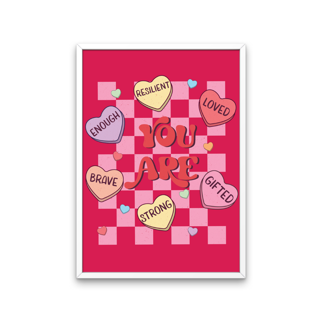 Affirmation Candy Retro Print