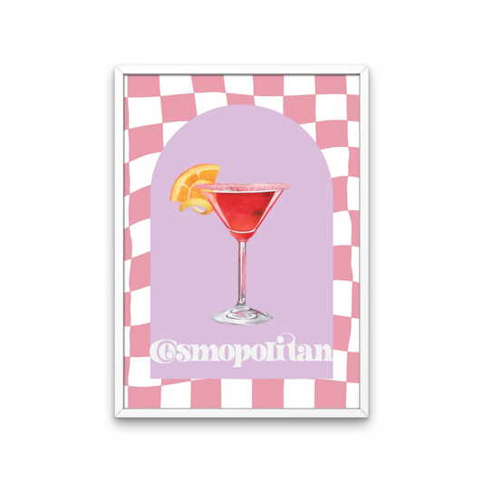Cocktail Cosmopolitan Retro Print