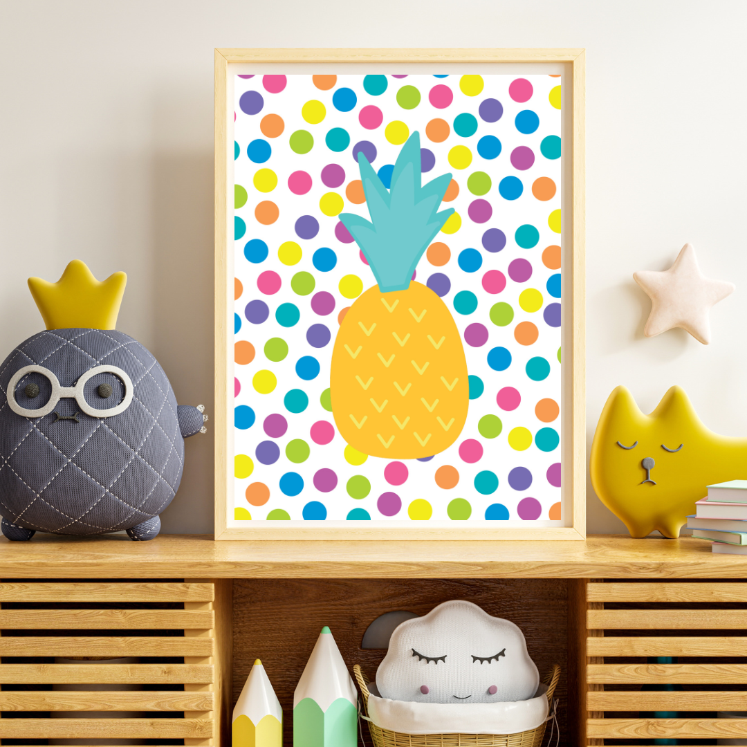 Confetti Pineapple Print