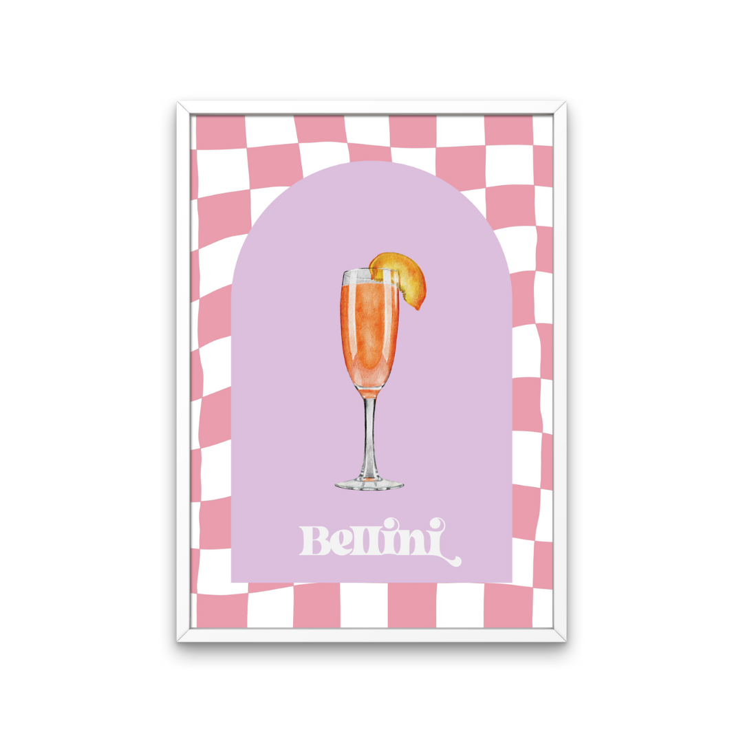 Cocktail Bellini Retro Print