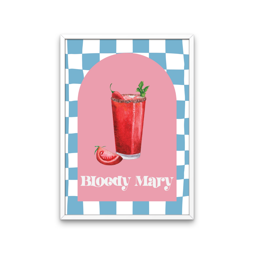 Cocktail Bloody Mary Retro Print