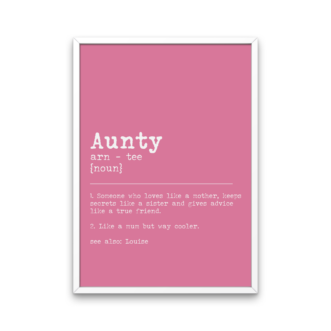 Aunty Dictionary Print