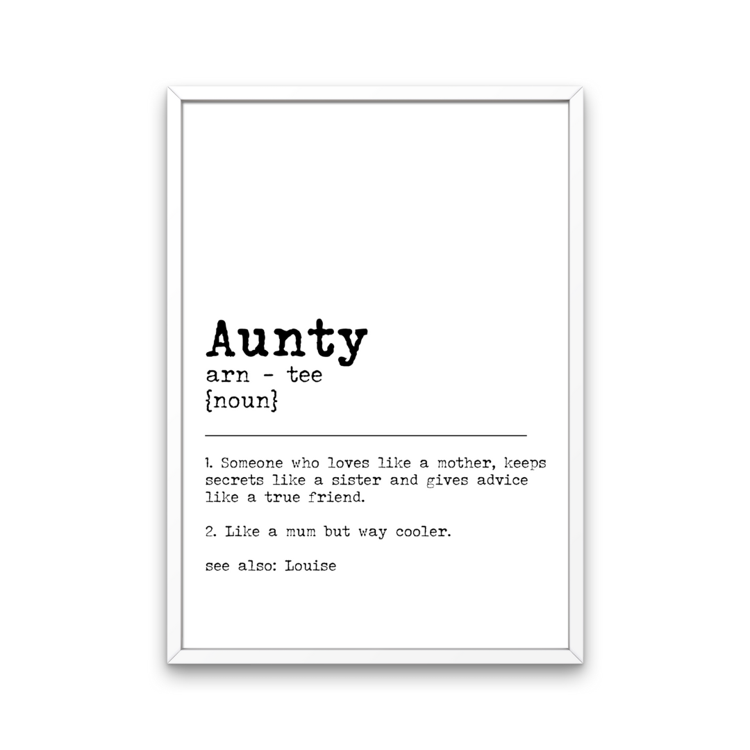 Aunty Dictionary Print