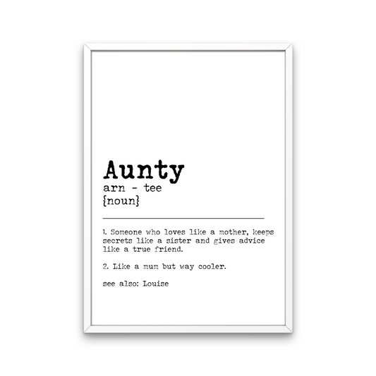 Aunty Dictionary Print