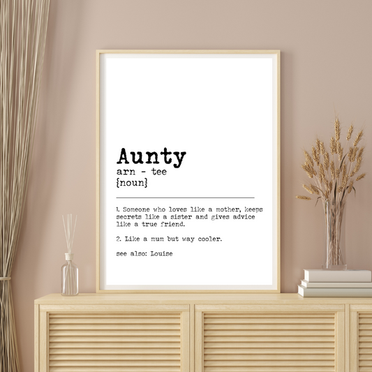 Aunty Dictionary Print