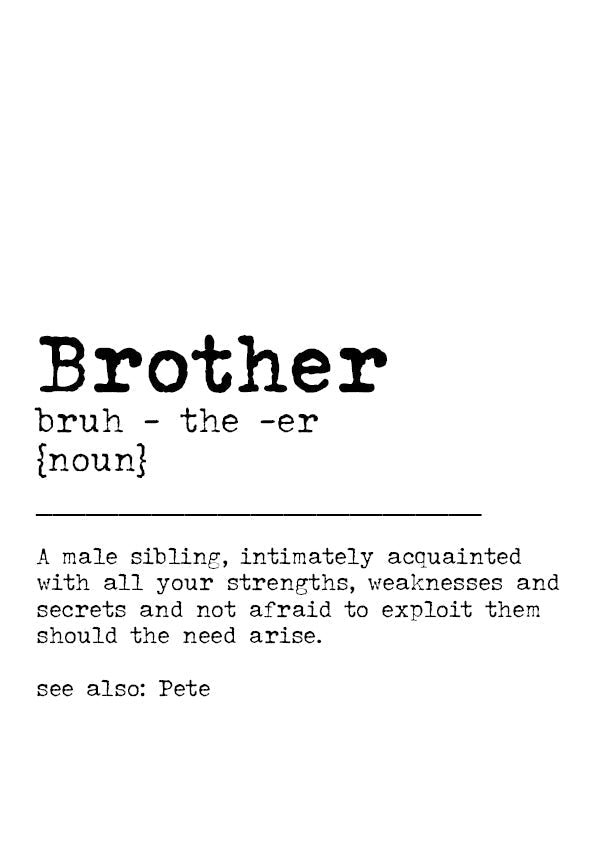 Brother Dictionary Print