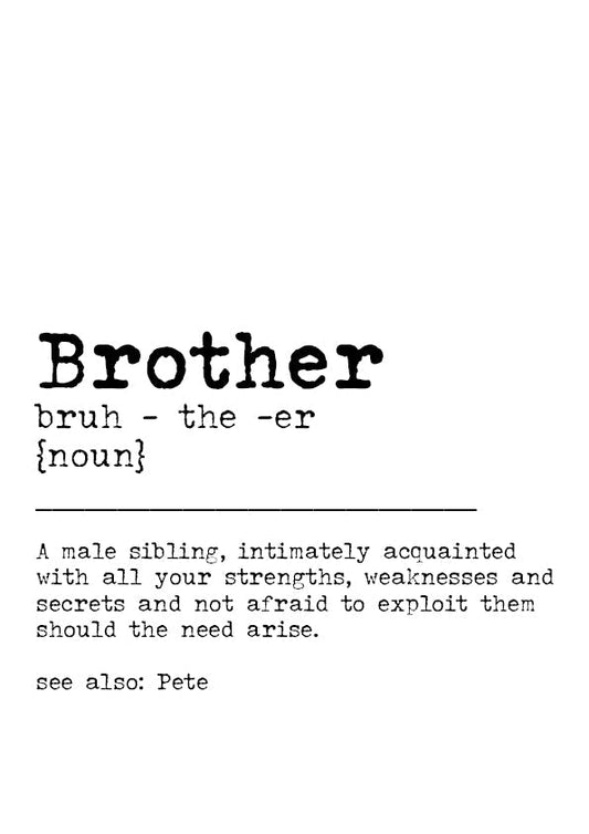 Brother Dictionary Print