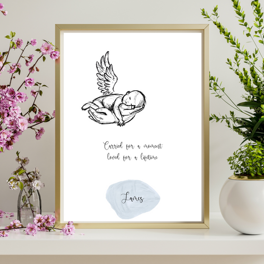 Carried for a Moment Personalised Memorial Print
