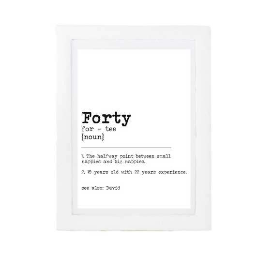 Forty Dictionary Print