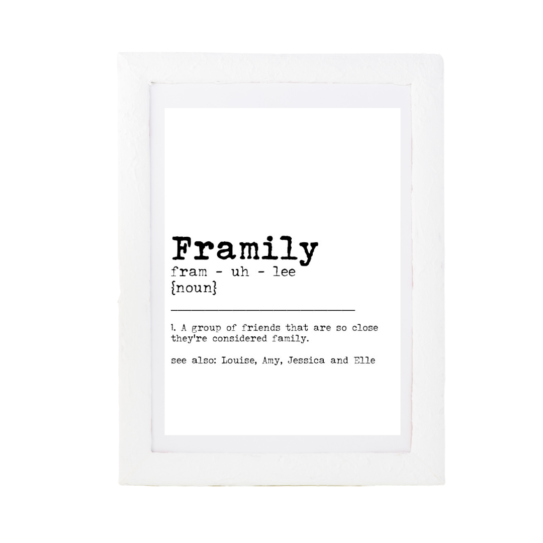 Framily Dictionary Print