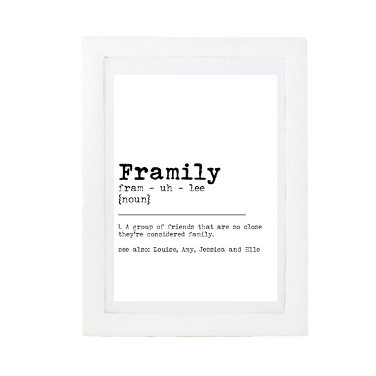 Framily Dictionary Print