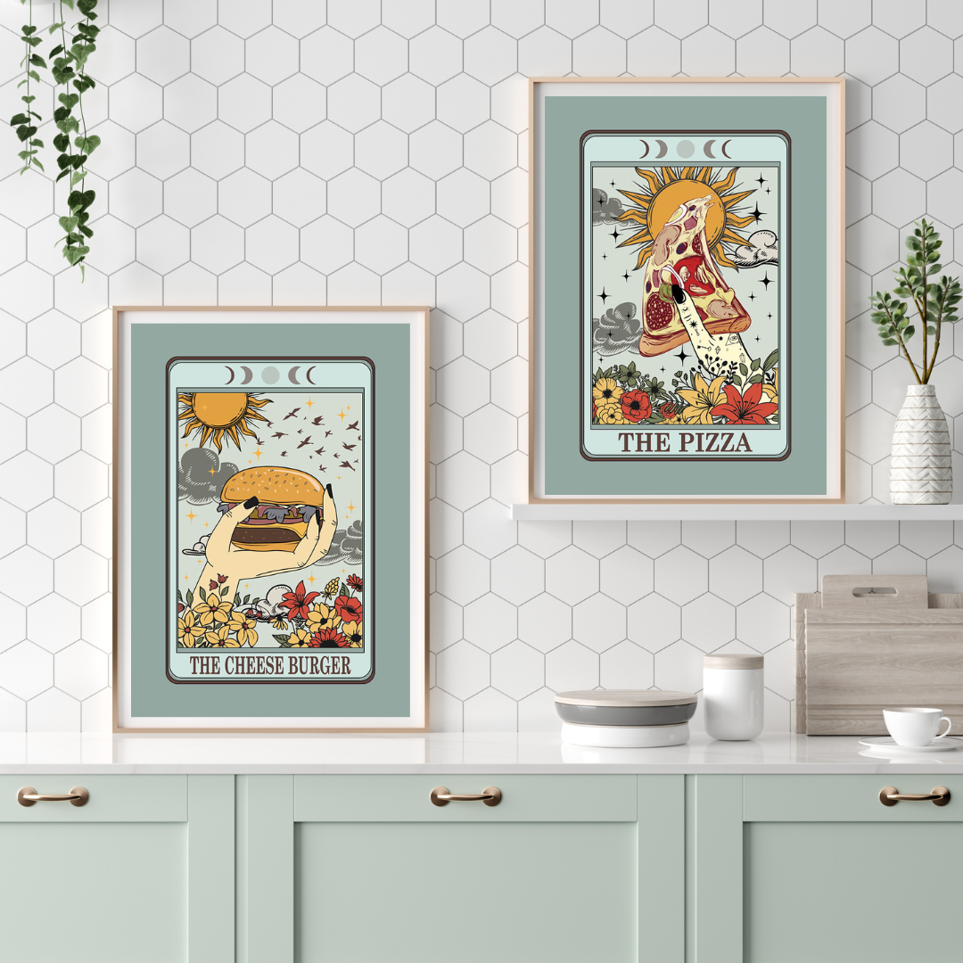 Hamburger Tarot Card Print