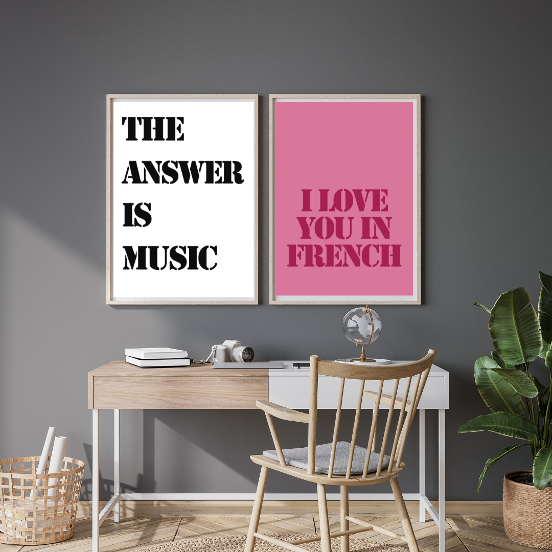 I Love You in French Print