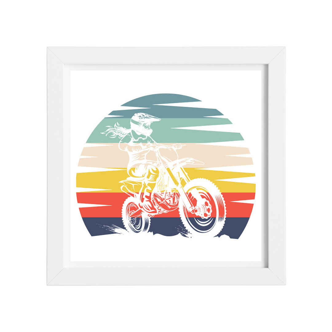 Moto Cross Girl Art Print No. 2