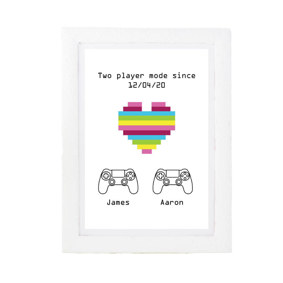 Rainbow Couple Gaming Print