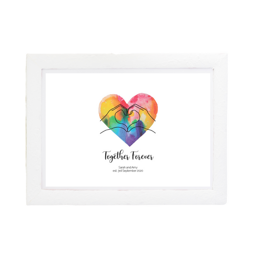 Rainbow Personalised Couple Print