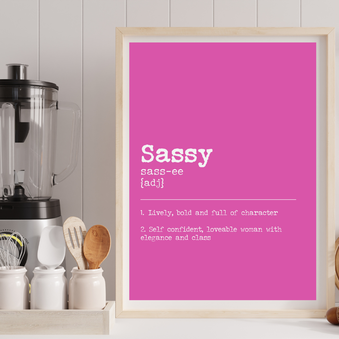 Sassy Dictionary Print