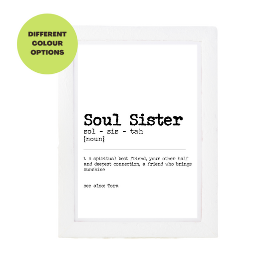 Soul Sister Dictionary Print