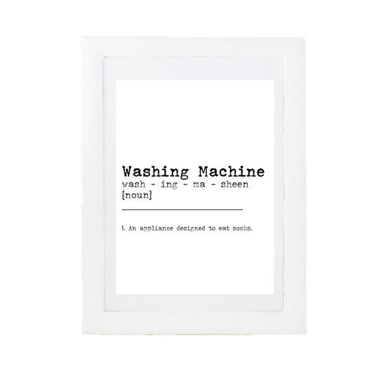 Washing Machine Dictionary Print