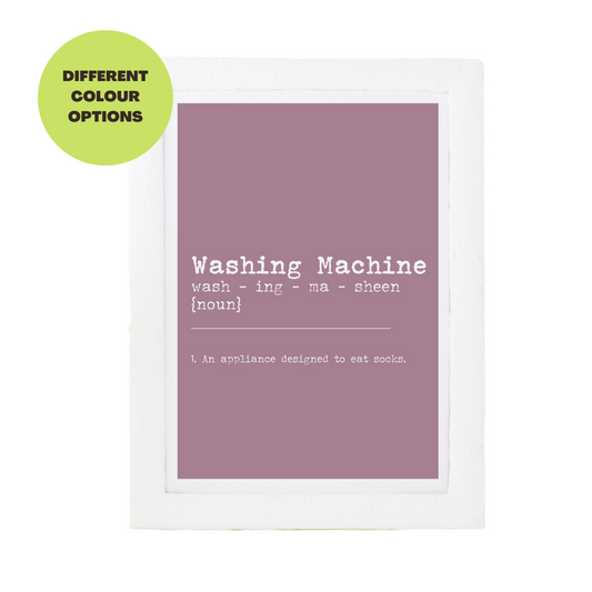 Washing Machine Dictionary Print